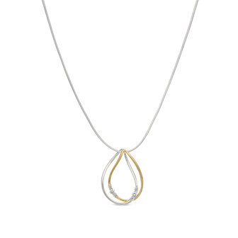 bejewels goud ketting zilver zirkonen K379