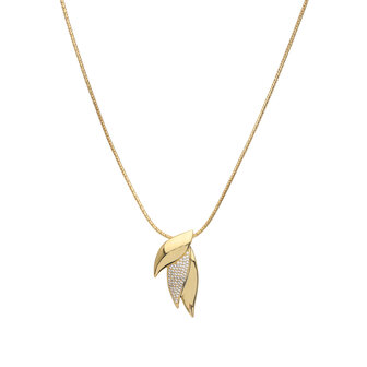 bejewels goud hanger ketting zirkonen K382