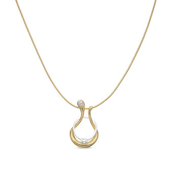 bejewels kettingen hanger goud zilver zirkonen K383