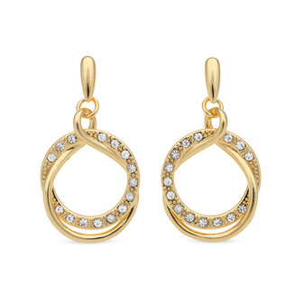 Bejewels goud oorringen zirkonen O252