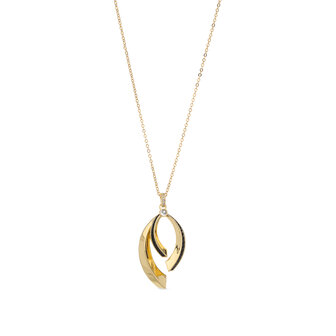 Bejewels ketting hanger goud zwart zirkonen K377