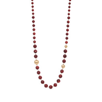 Babeza ketting K401 bol achtig bordeaux rood achtig goud