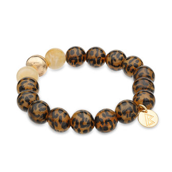 armband A391 goud bruin Babeza