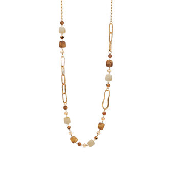 Babeza ketting K397 beige goud