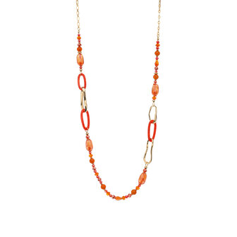 Babeza ketting goud coraal K396
