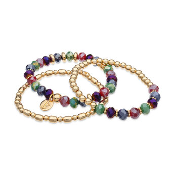 Babeza armband set goud multi-color A384
