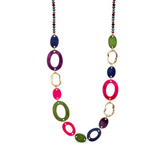 Babeza goud ketting multi-color K395
