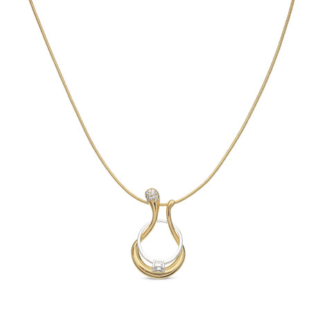 bejewels kettingen hanger goud zilver zirkonen K383