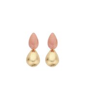 BIBA OORBELLEN - DROP OUD ROZE